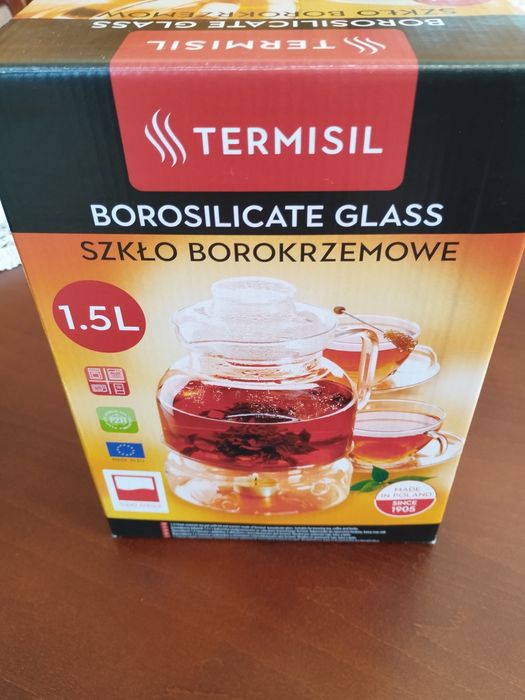 Dzbanek szklany z podgrzewaczem Termisil