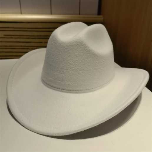 Chapéu Fedora Aba Larga Branco