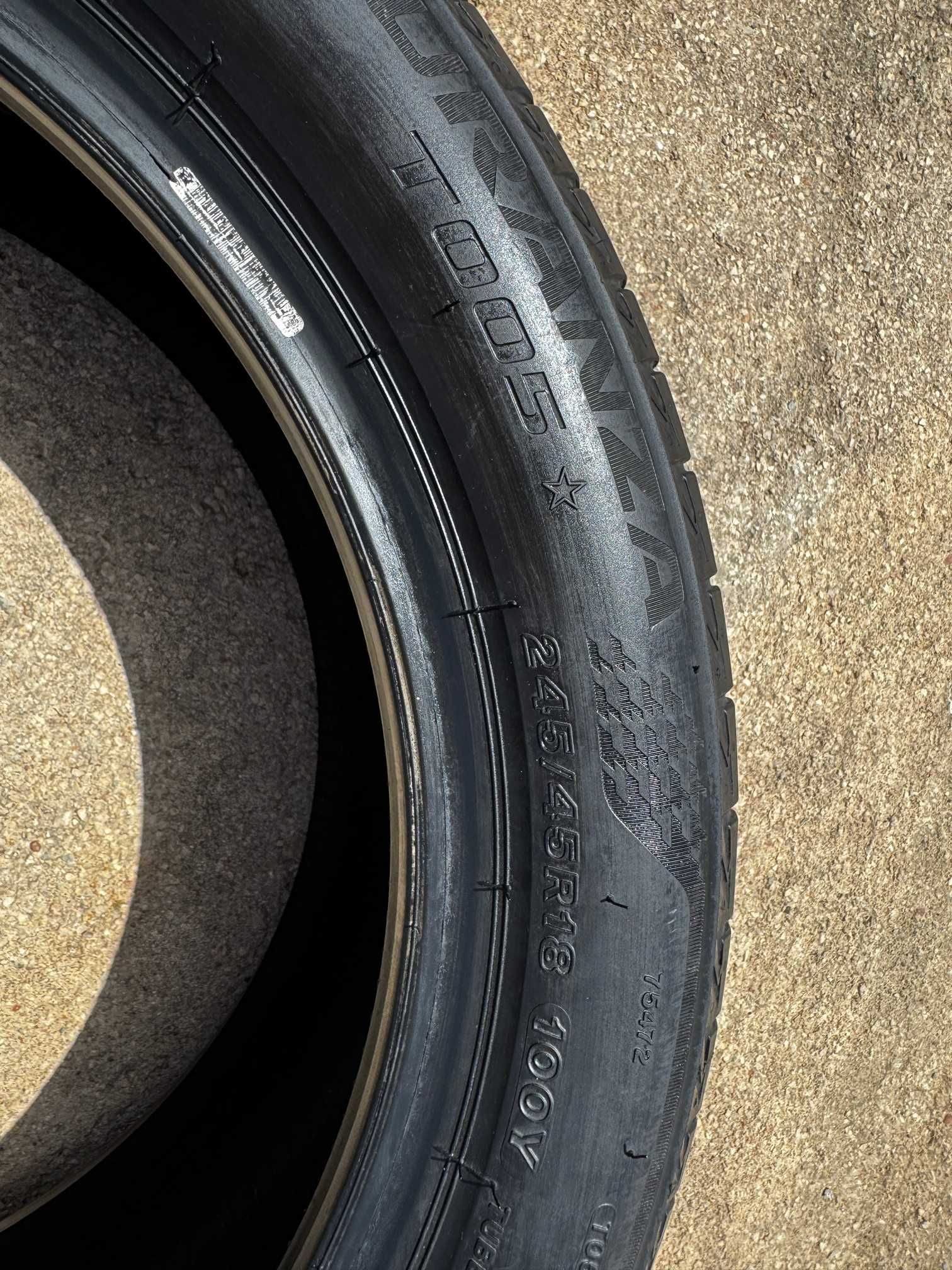 2 Pneus Bridgestone 245/45R18 T005 100Y XL TL