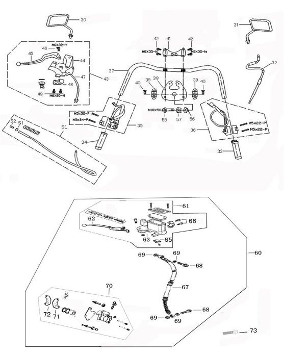 Componentes para Znen 125 T-E Vitória