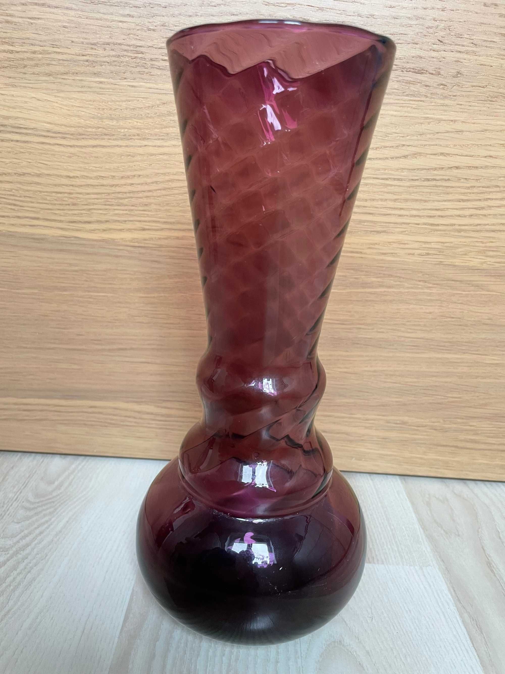 Piękny szklany wazon wysokość 29 cm