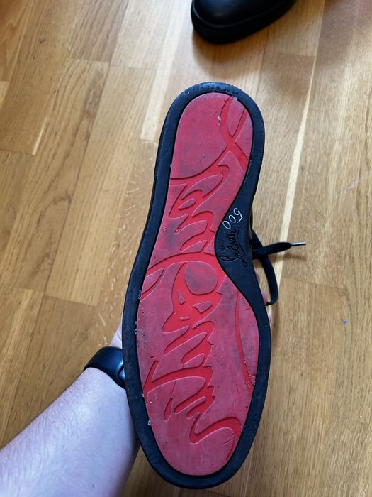Christian Louboutin кросовки чорні шкіряні