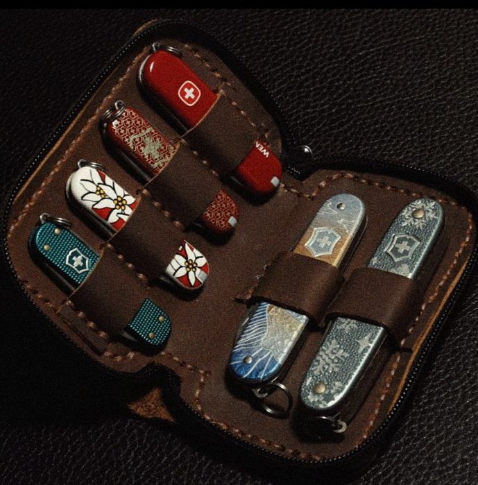 Чехол из натуральной кожи в сумку карман victorinox wenger leatherman