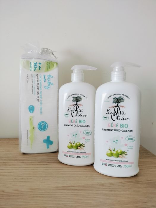2 linimentos Le Petit Olivier 750ml + 200 compressas
