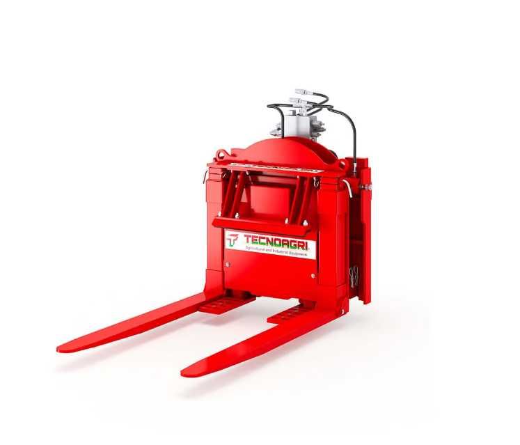 Obrotnica do skrzyń z dociskiemm  PATENT - wózek widłowy ładowarka