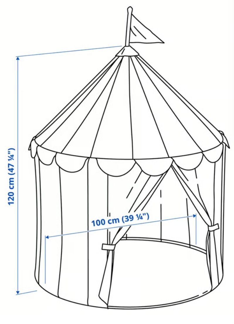 Tenda de brincar, verm azul/branco
Tenda de brincar, verm azul/branco