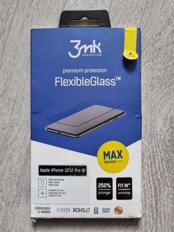 Szkło 3mk Flexibleglass iphone 12 / 12 pro nowe