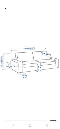 Ikea kivik sofa 2 i 3 osobowa Dansbo Ciemnoszary