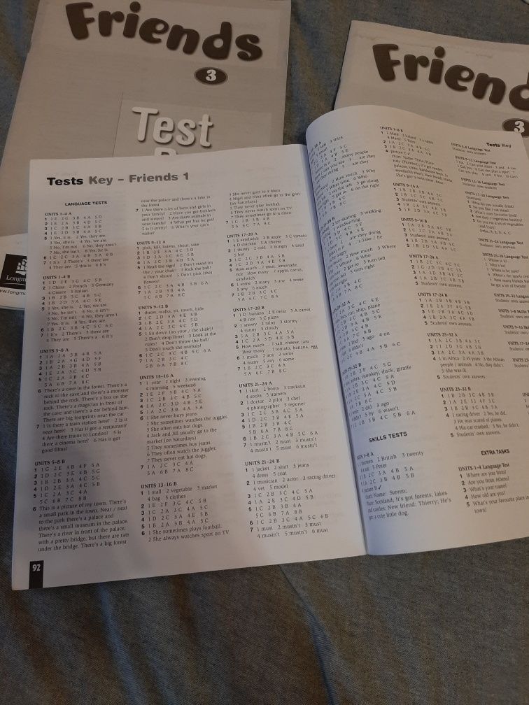 Англійська мова Friends  Test book Starter and 1 та 3 English