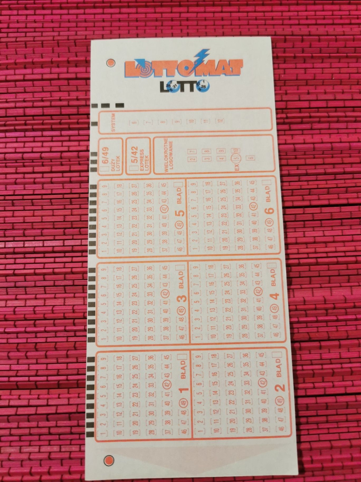 Kupon LottoMat Lotto