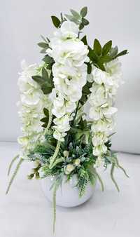 Kompozycja kwiatowa wisteria stroik