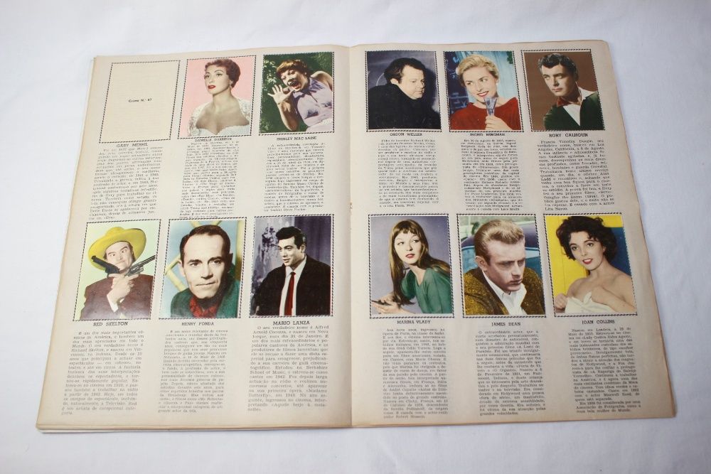 Caderneta de cromos - Album Artistas de Cinema - Anos 50 - Rara
