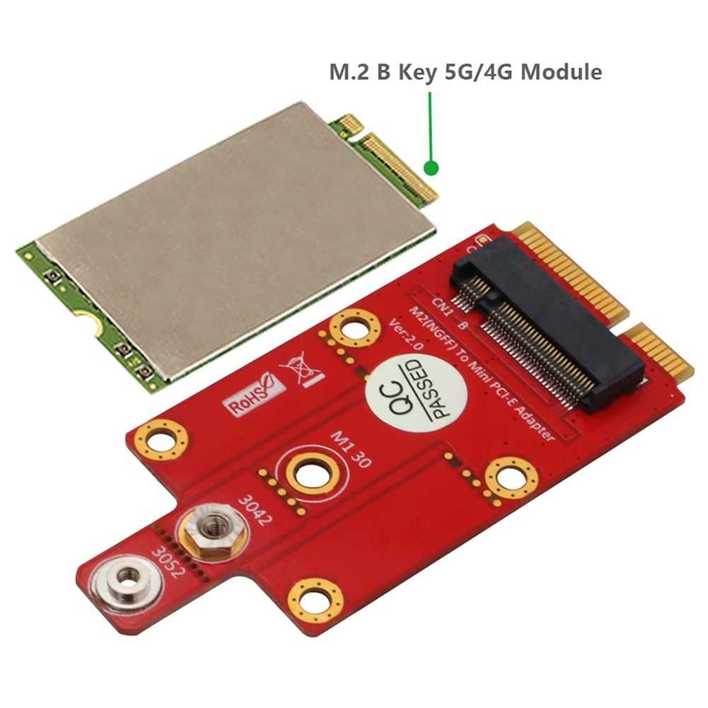 M.2 Key B para Mini Adaptador PCI-E para Módulo 3G/4G/5G