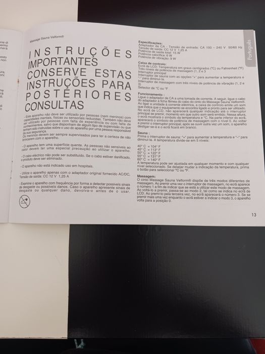 Cinto Massagem Velform