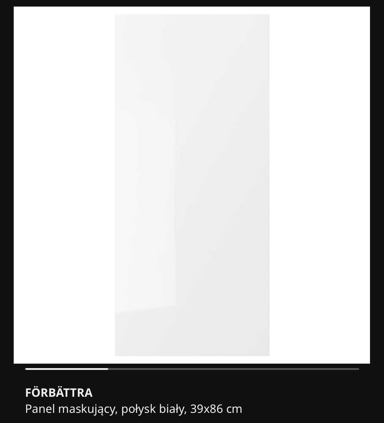 FÖRBÄTTRA Panel maskujący biały połysk 62x80 cm IKEA