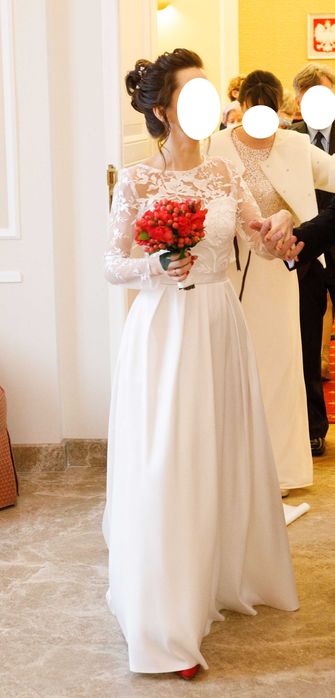 Suknia szczęścia – zachwycająca na ciele, klasyczna, KIESZENIE, r. 36