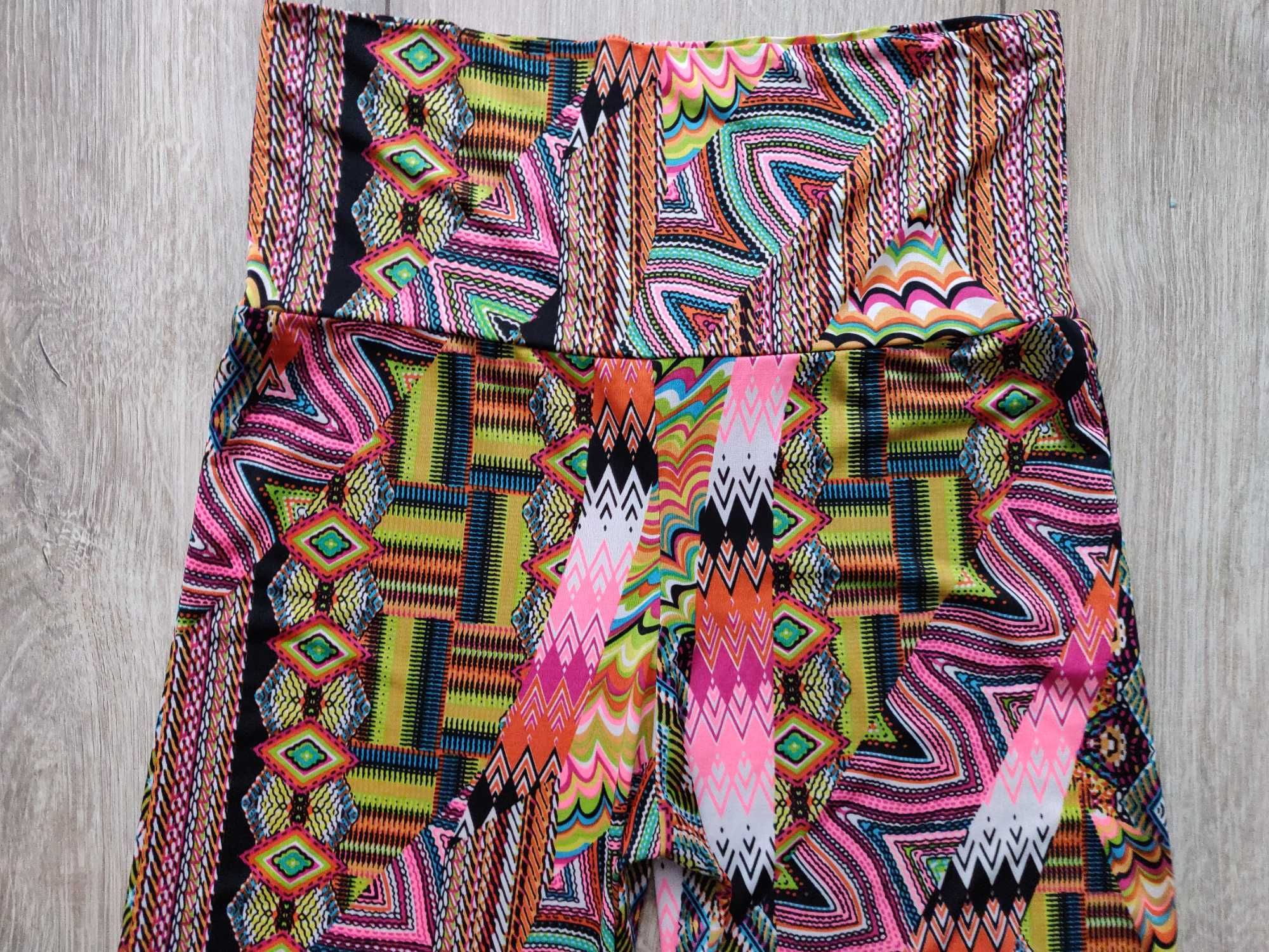 Женские брюки Sweet  Miss XL расклешенные, абстрактный  узор, Италия