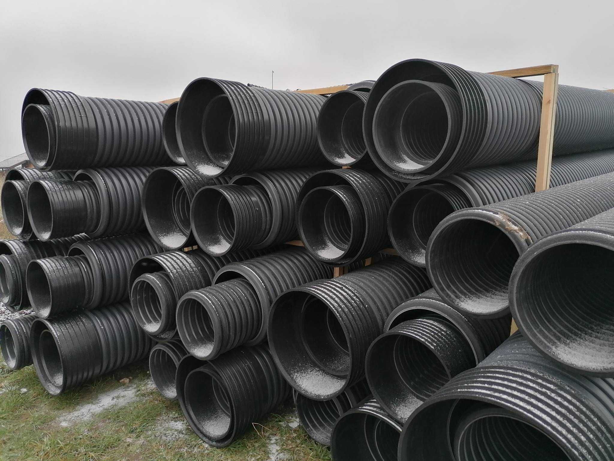 Rura przepustowa rury HDPE Pecor Optima SN8 korugowana karbowana