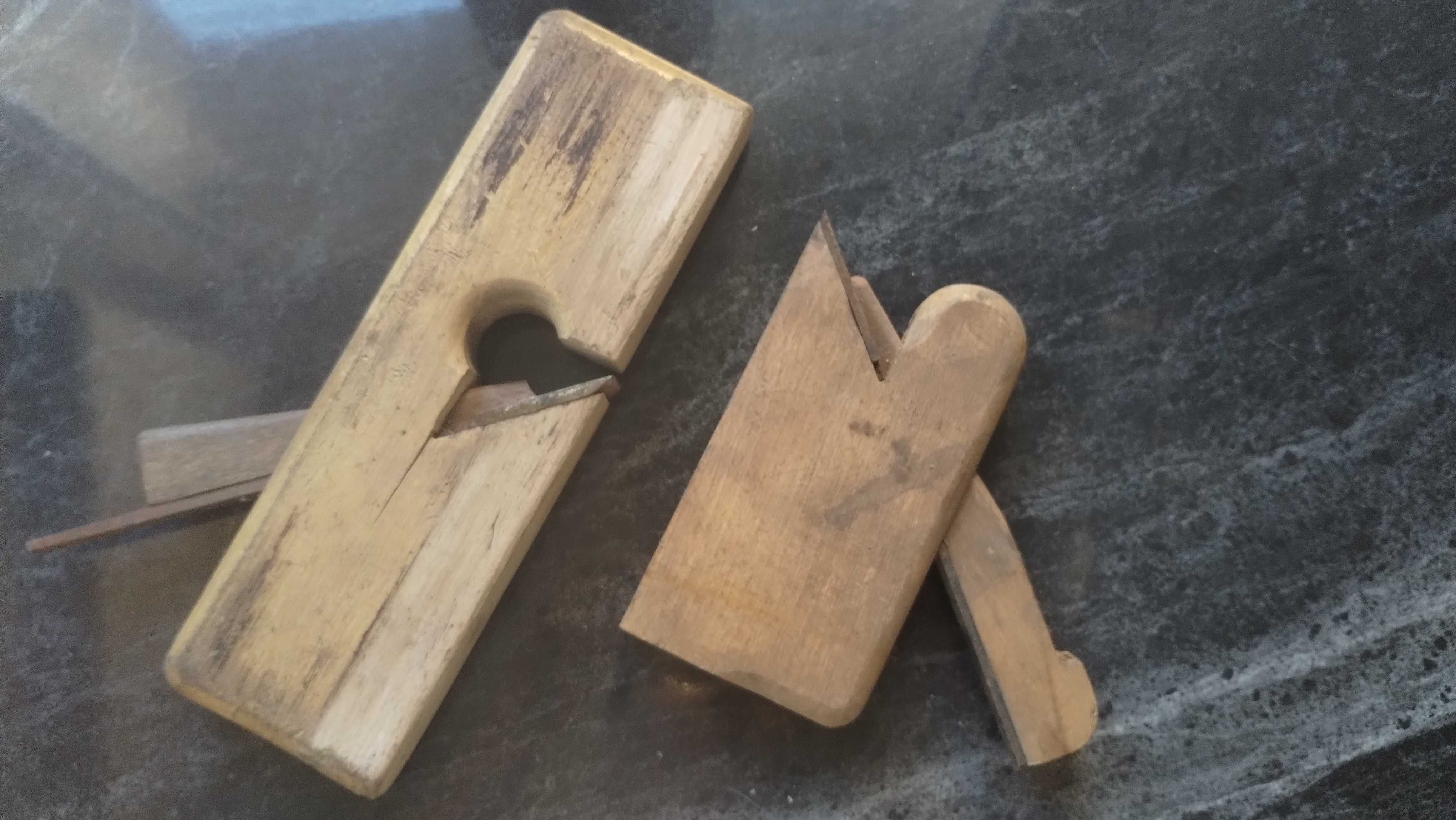 Dwa strugi ręczne drewniane