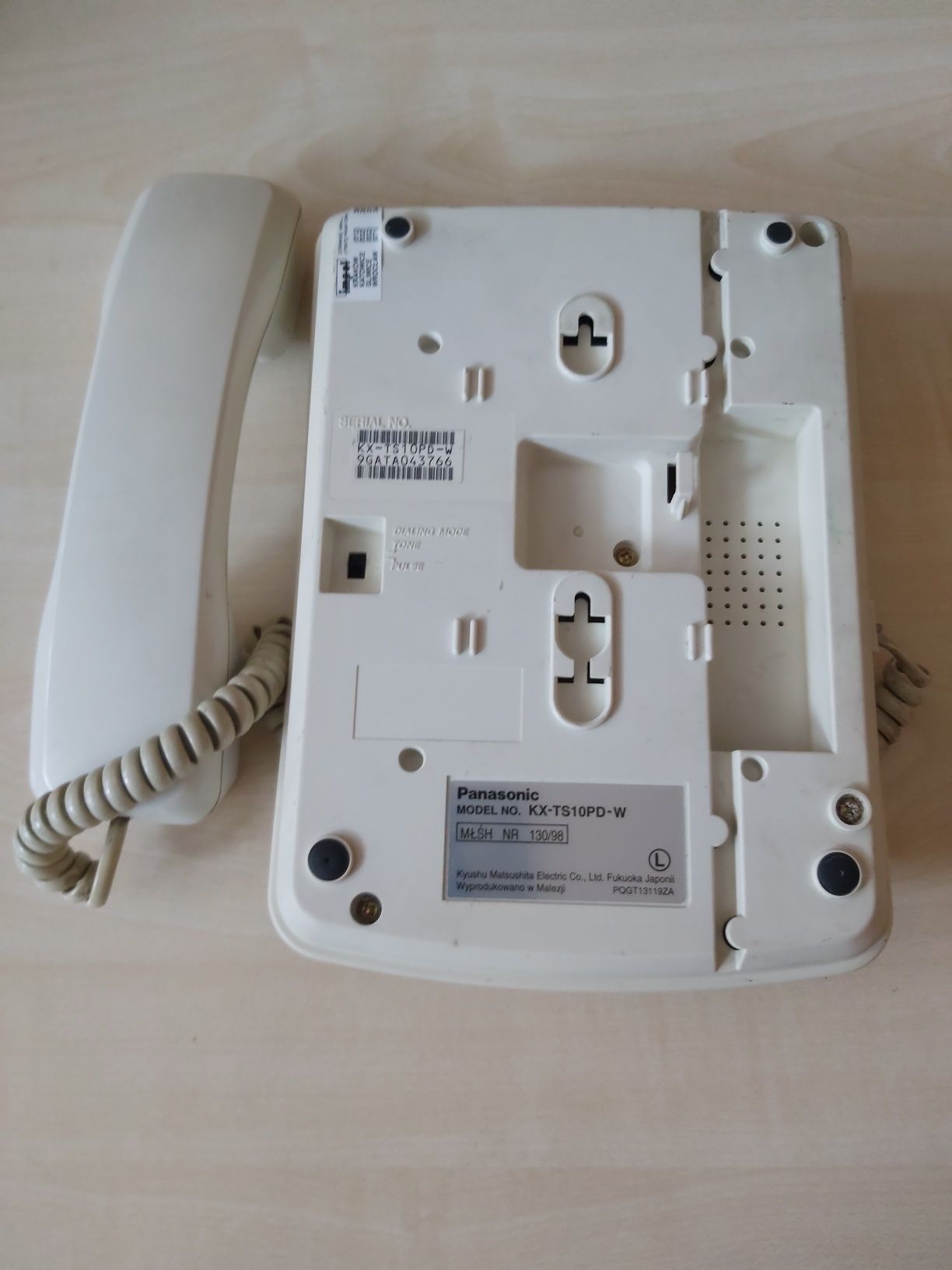Telefon stacjonarny Panasonic KX-TS10PD-W