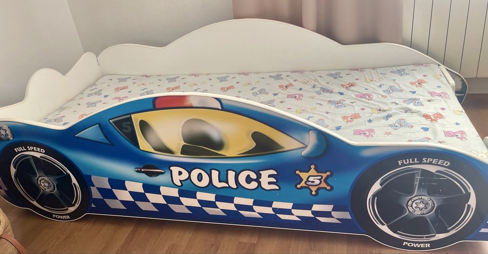 Łóżko dziecięce samochód auto policyjne