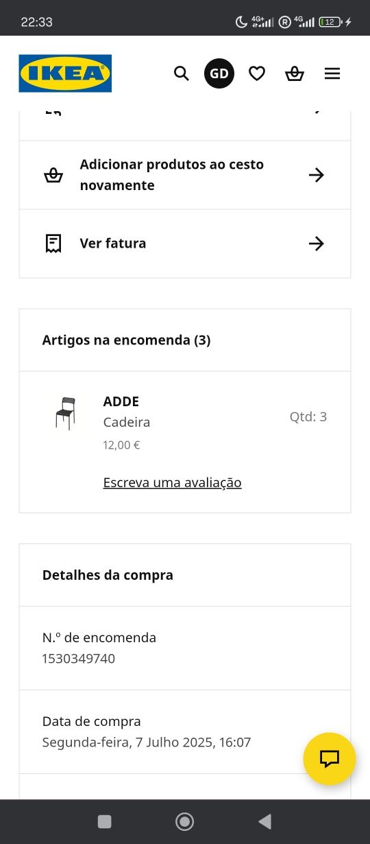 Cadeira de escritório ou cozinha
