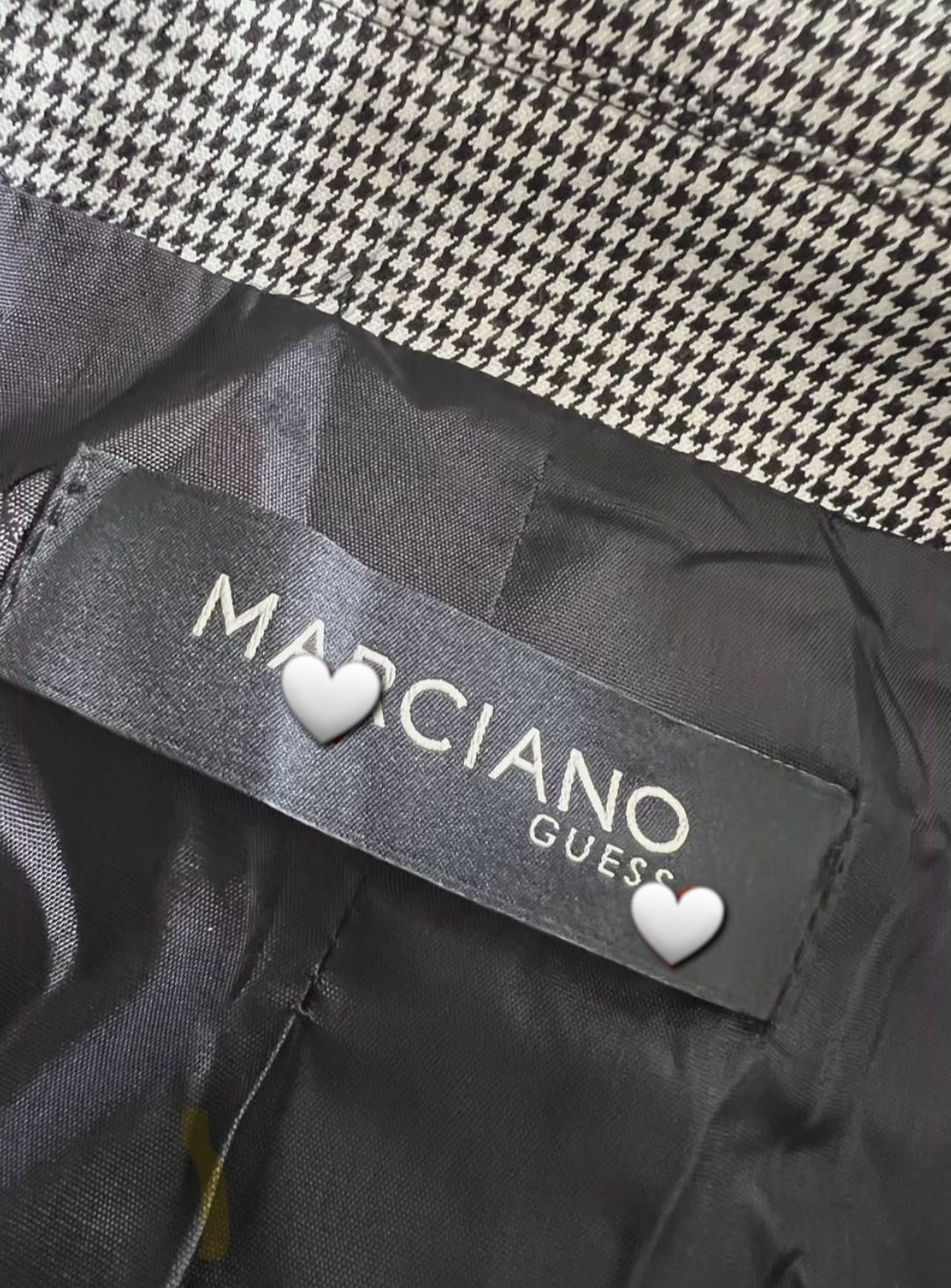 Жіночий піджак-жакет marciano guess сірого кольору в мілку гусячу лапк