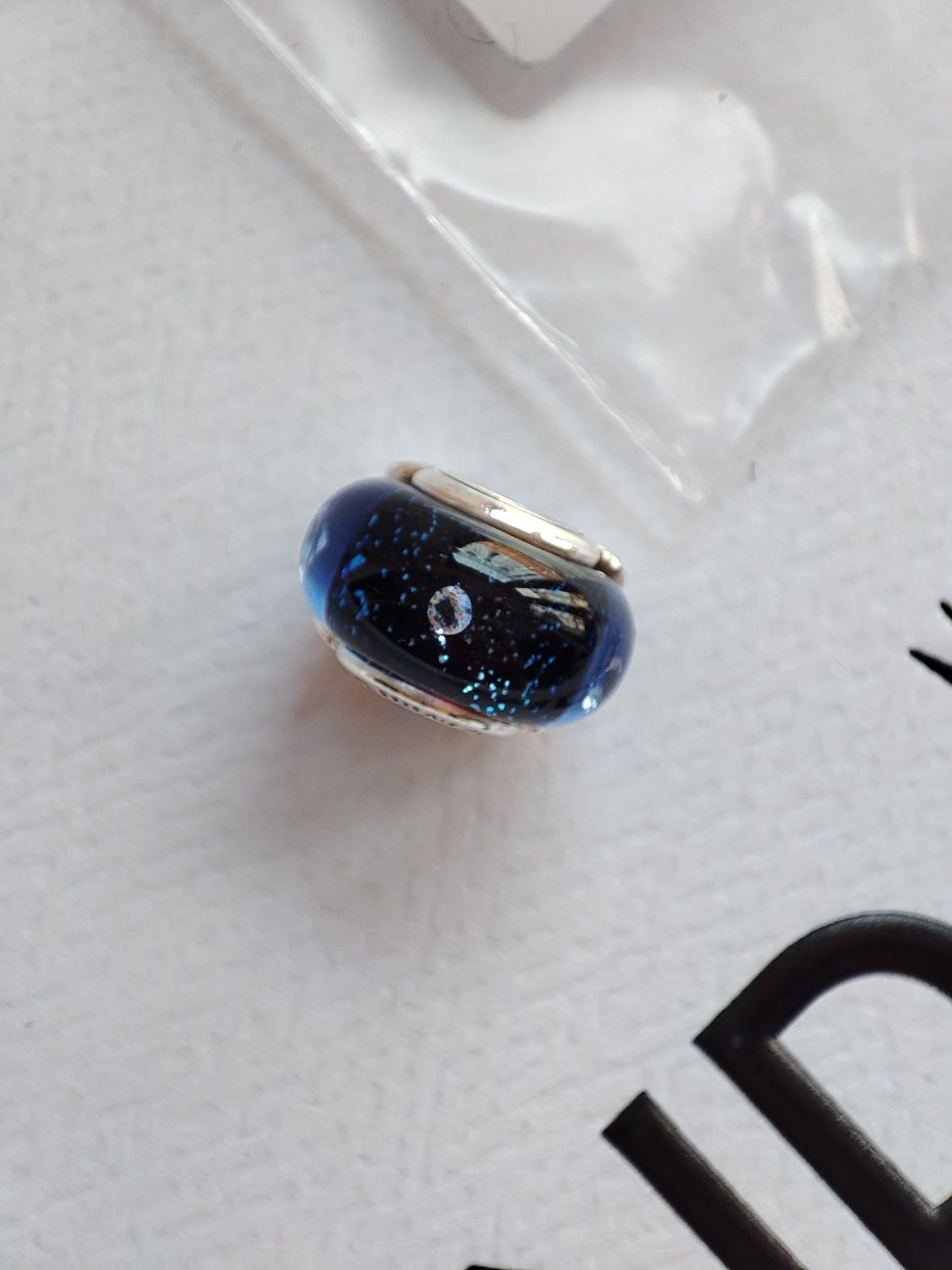 Nowy oryginalny charms Pandora Murano myszka minie/ mickey srebrny