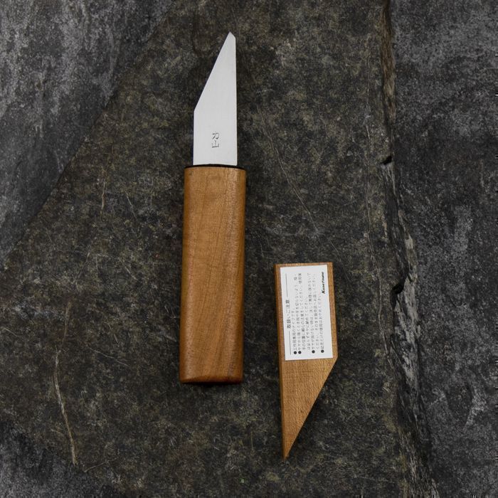 KANETSUNE Japoński Nóż Rikizan Kiridashi SK-4 Stal RDZEWNA 4,2 cm