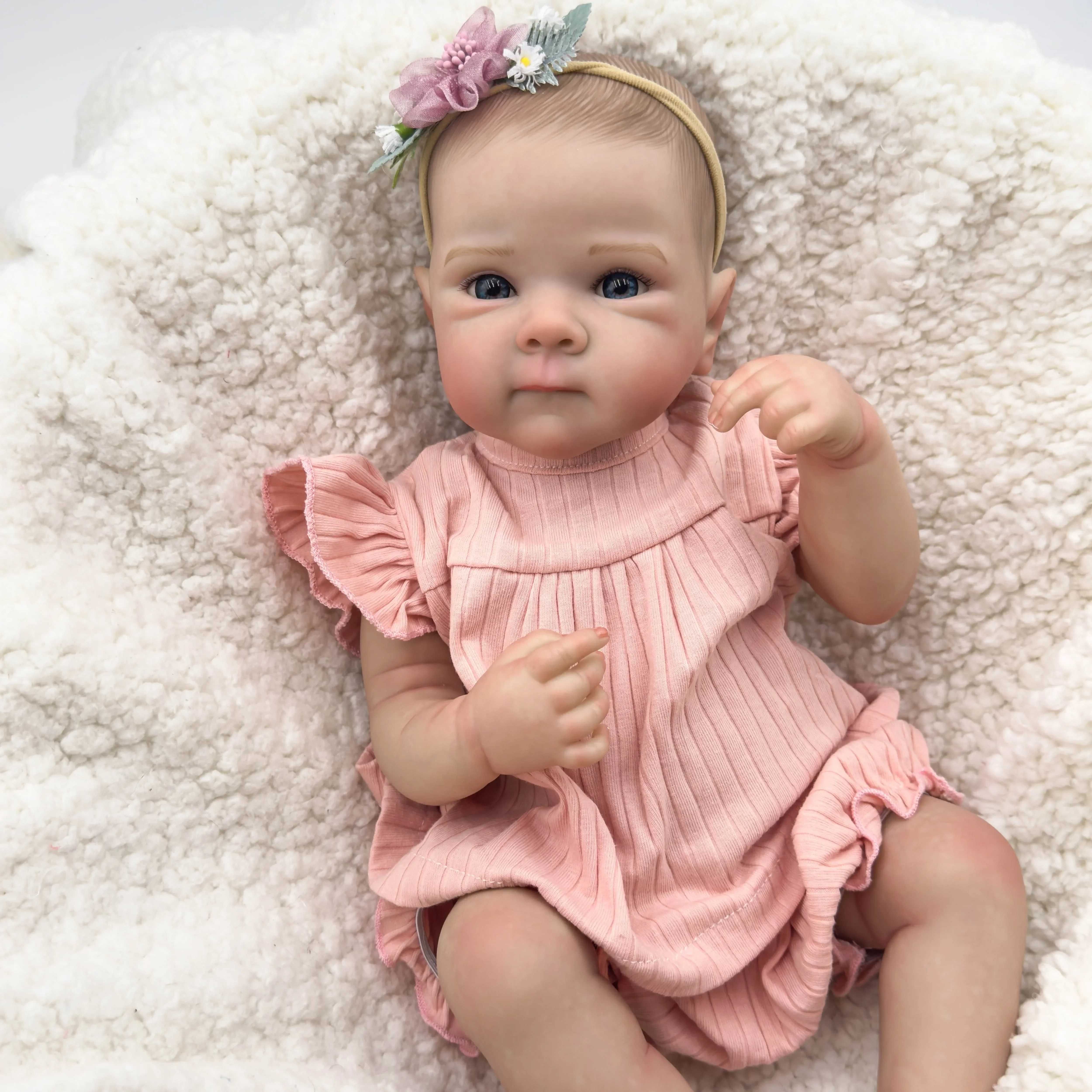 Najnowszy Model ! Prześliczna Lalka w Stylu Reborn Ręcznie Malowana