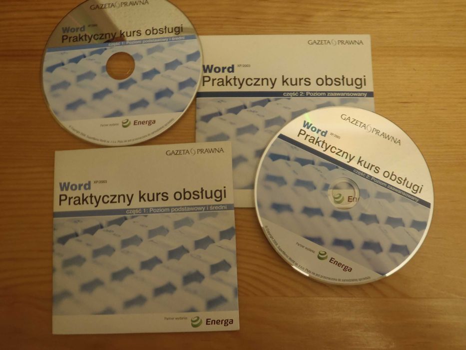 Kurs obsługi Word 2003 poziom podstawowy, średni i zaawansowany 2 CD