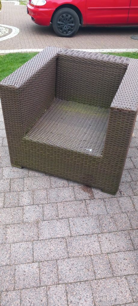 Meble Ratanowe Krzesła Fotele - 5 sztuk