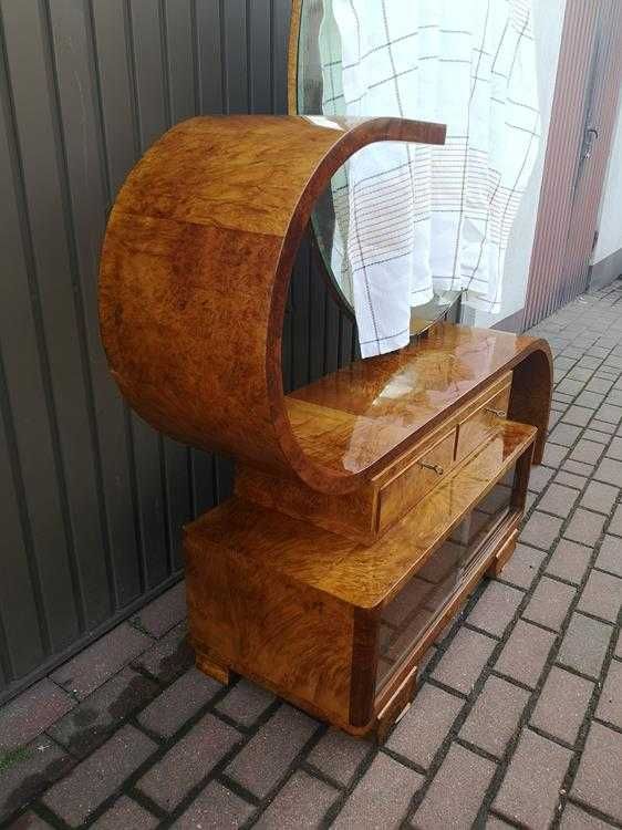 Toaletka Art Deco Politura Orzech-Unikat Stara Antyk Po Renowacji.