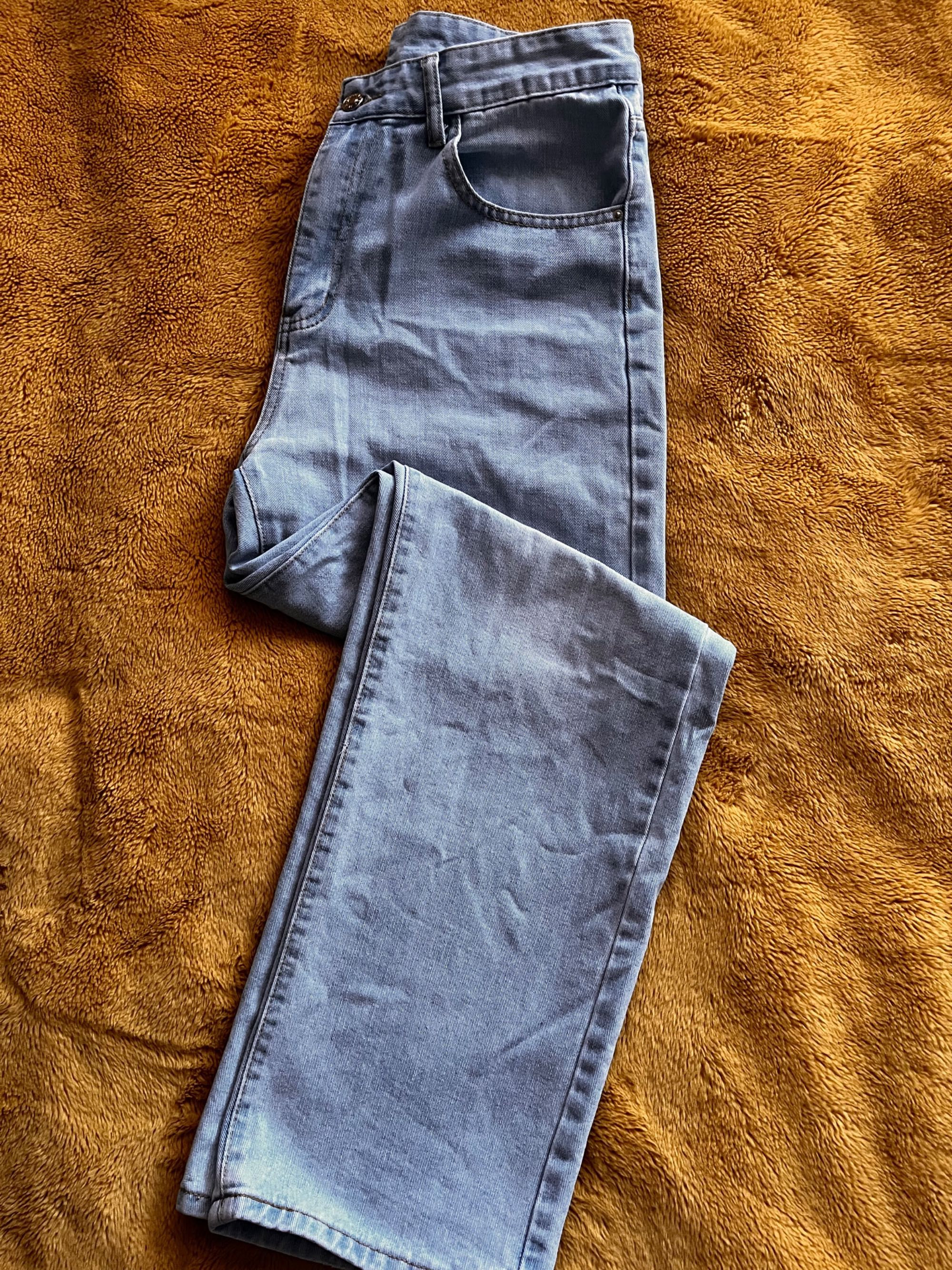 Shein jeansy jasne proste r .S -regular oversize