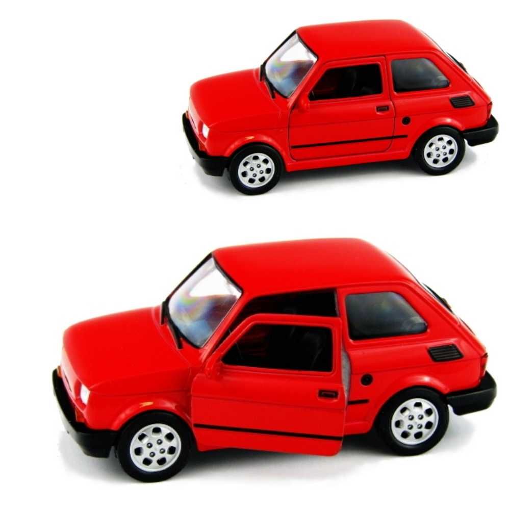 Fiat 126p model WELLY PRL 1:34 maluch czerwony