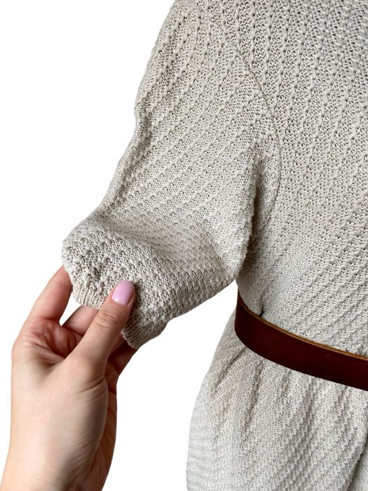 Kardigan sweter tunika New Look na zimę S M L bawełna kremowa beżowa