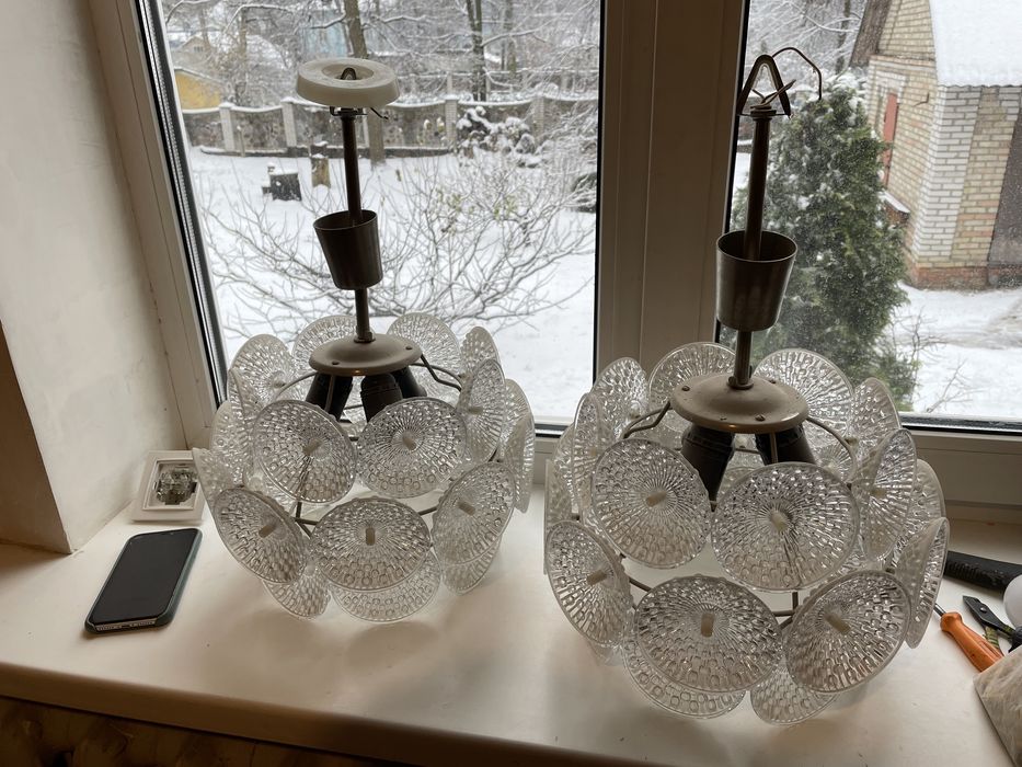 Люстра Одуванчик. Одна шт  Люстра Спутник. Вінтажна люстра.