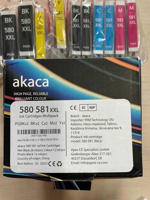 Tusz do drukarki Canon Pixma Tusze 11szt PGI-580 CLI-581 XXL 1184