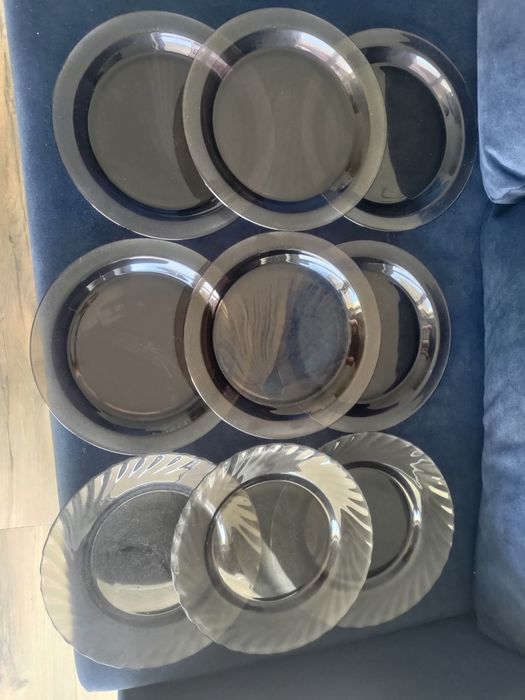 Talerze ciemne - 9 szt