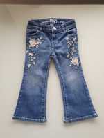 Gap flare super jeansy dziewczęce dzwony spodnie w kwiaty 92 cm!
