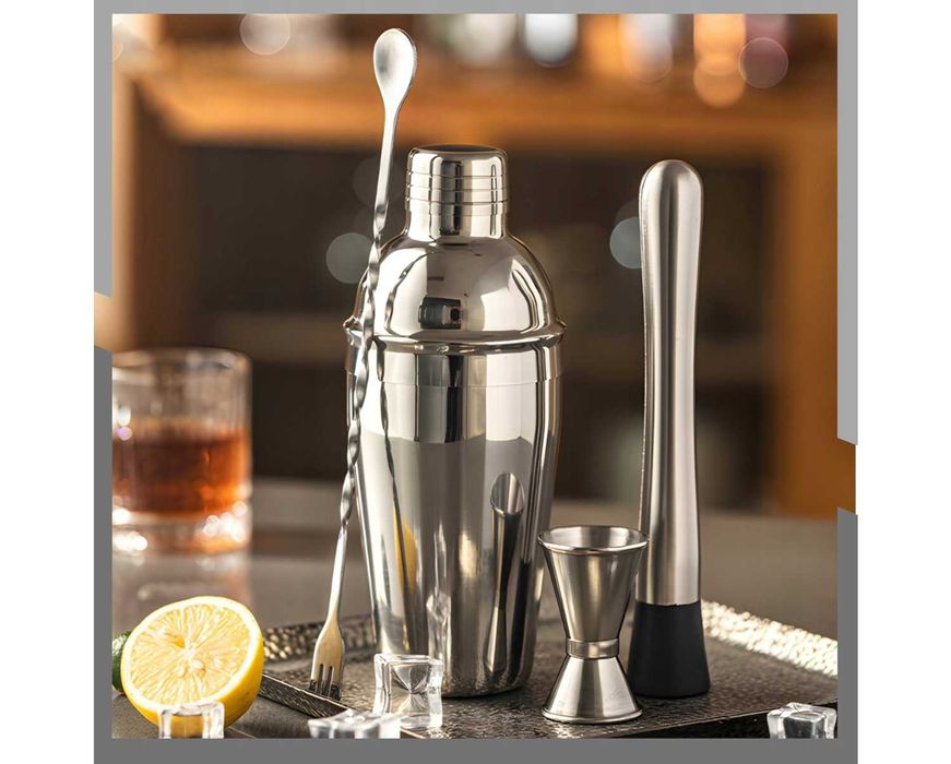 Profesjonalny Shaker Zestaw Barmański do Drinków Koktajli Metalowy