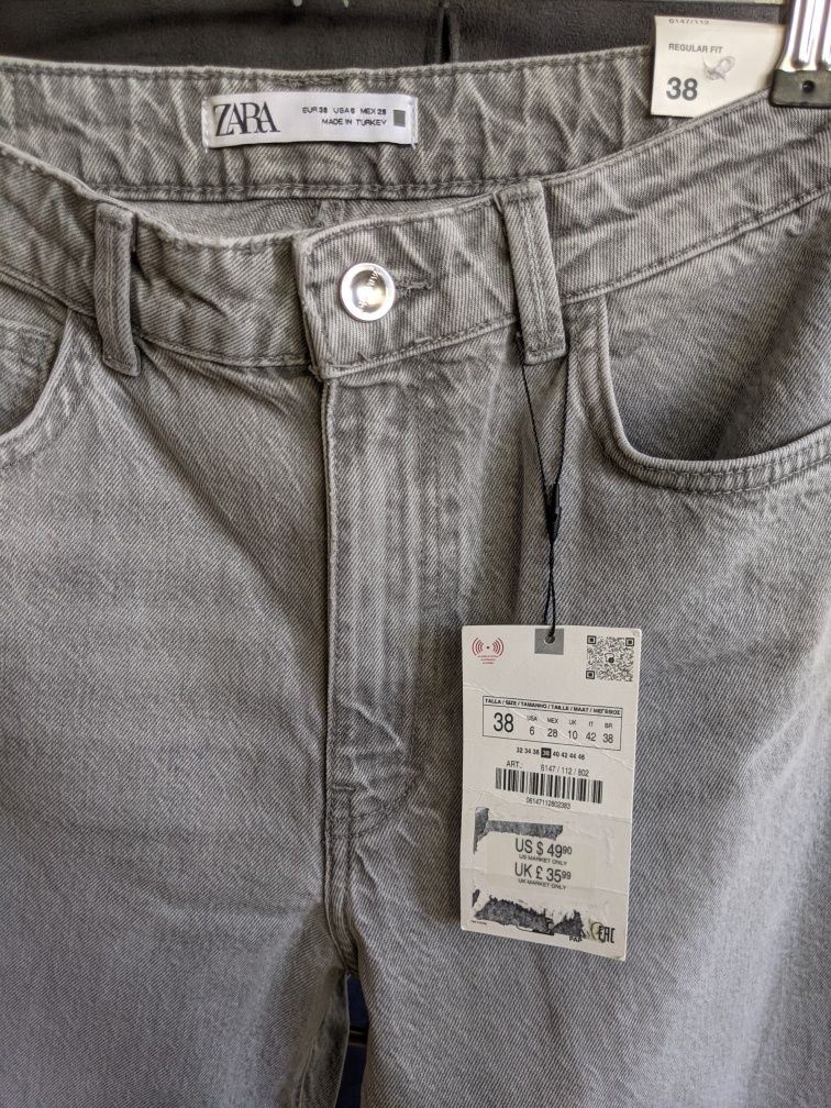 Джинси Zara сірого кольору, 38/М/46