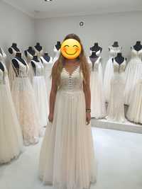 Suknia ślubna, rozmiar 42, boho