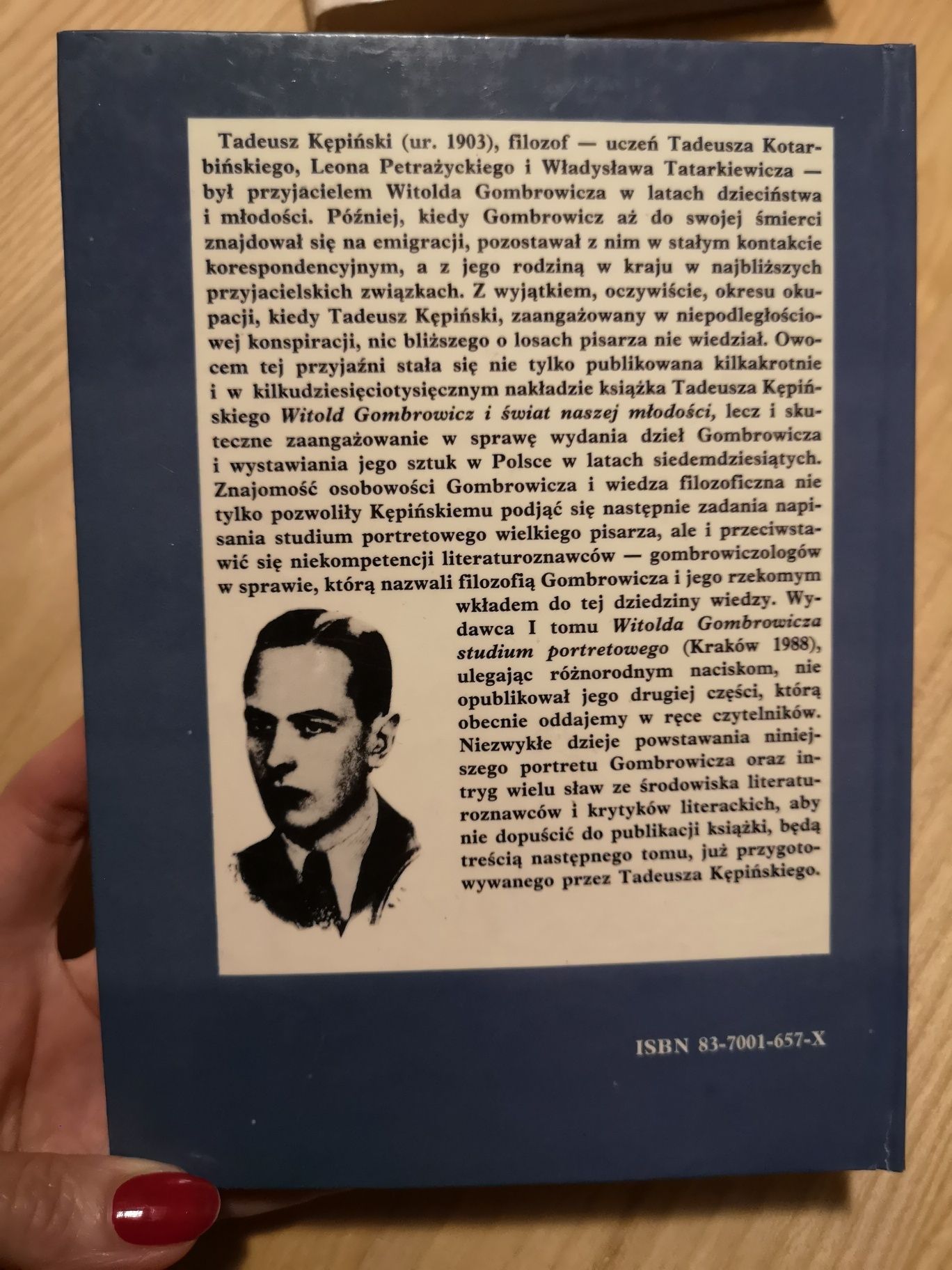 Gombrowicz w Argentynie w Vence studium portretowe