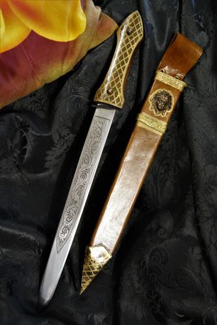 Sztylet ,nóż ,kama ,sygnowany XIX w.
