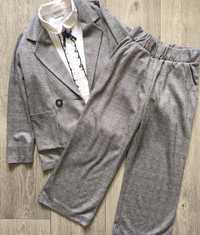 Трикотажний шкільний легкий костюм двійка на дівчинку 7-8 років, блуза