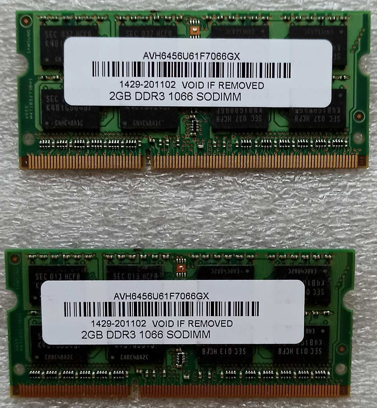 2 x 2 Gb DDR3-1333 SO-DIMM