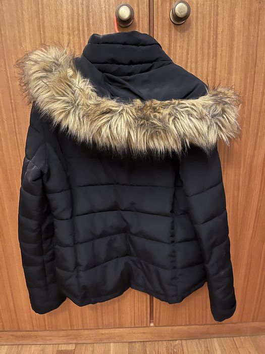 Casaco com capucho azul M