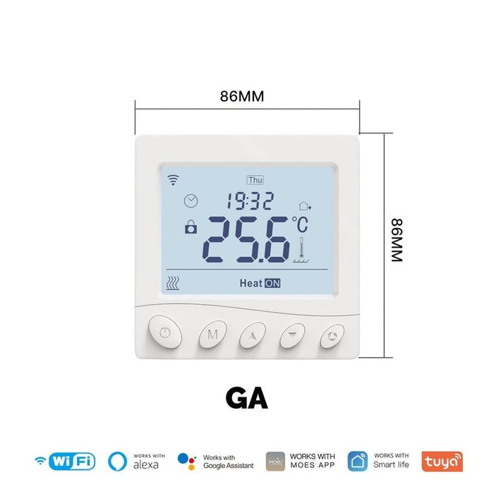 Termostat WiFi Kontroler temperatury pokojowej Kocioł wodny/elektryczn