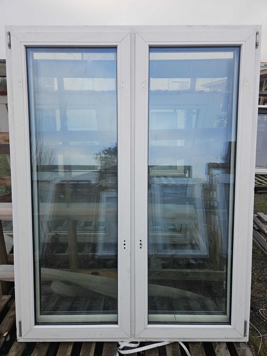 OKNA/DRZWI Balkonowe Dwuskrzydłowe Plastikowe PCV 144x188 x2 153x188